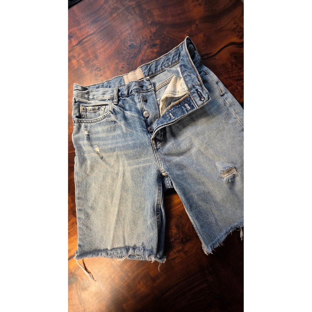 Everlane The Cheeky Long Short Distressed Cut Off Boho Indiesleeze Festival Y2K